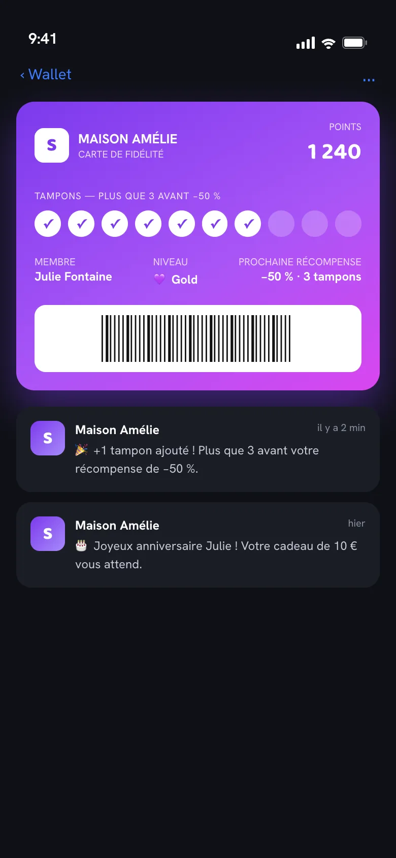 Apple Wallet loyalty pass