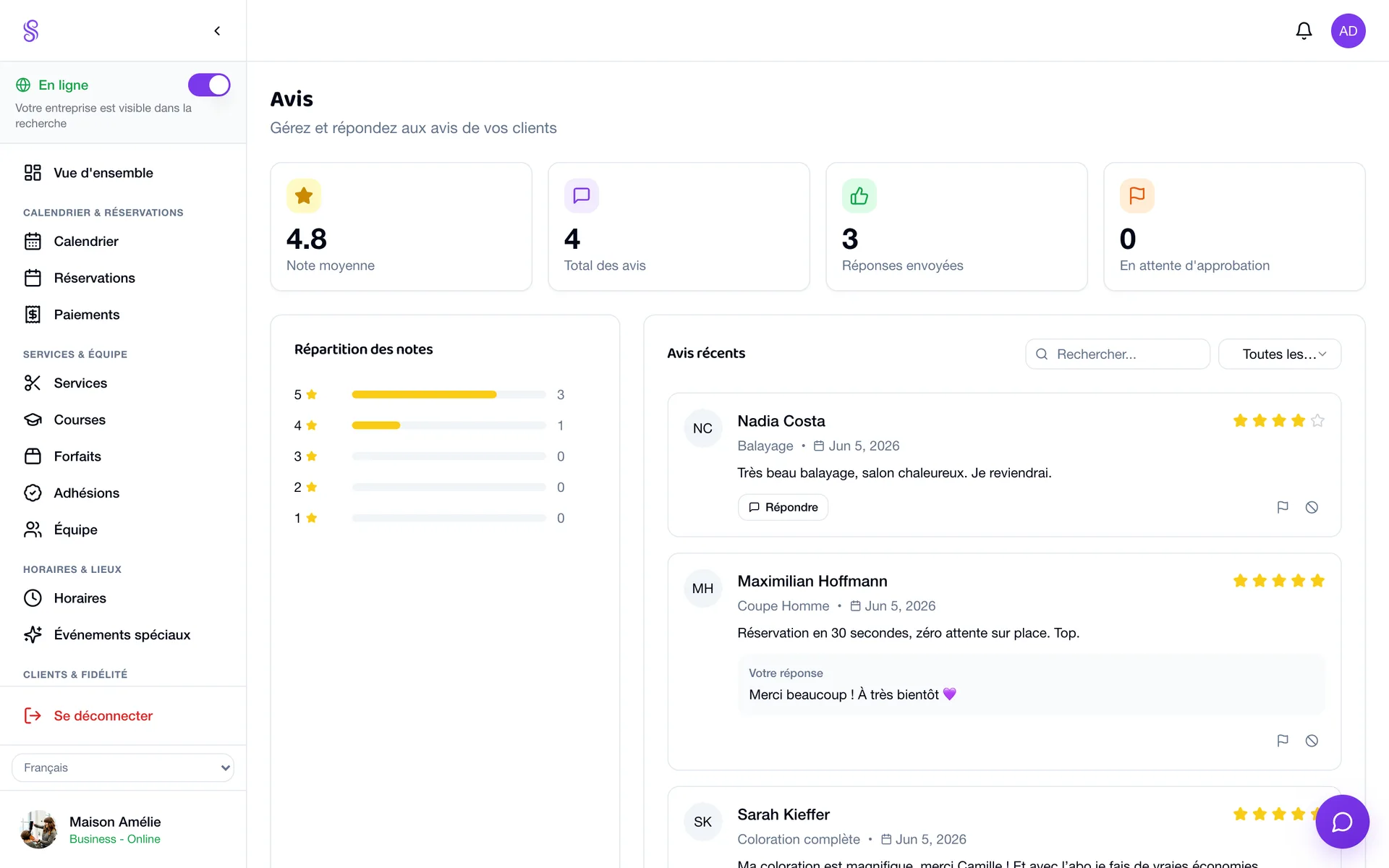 Avis clients